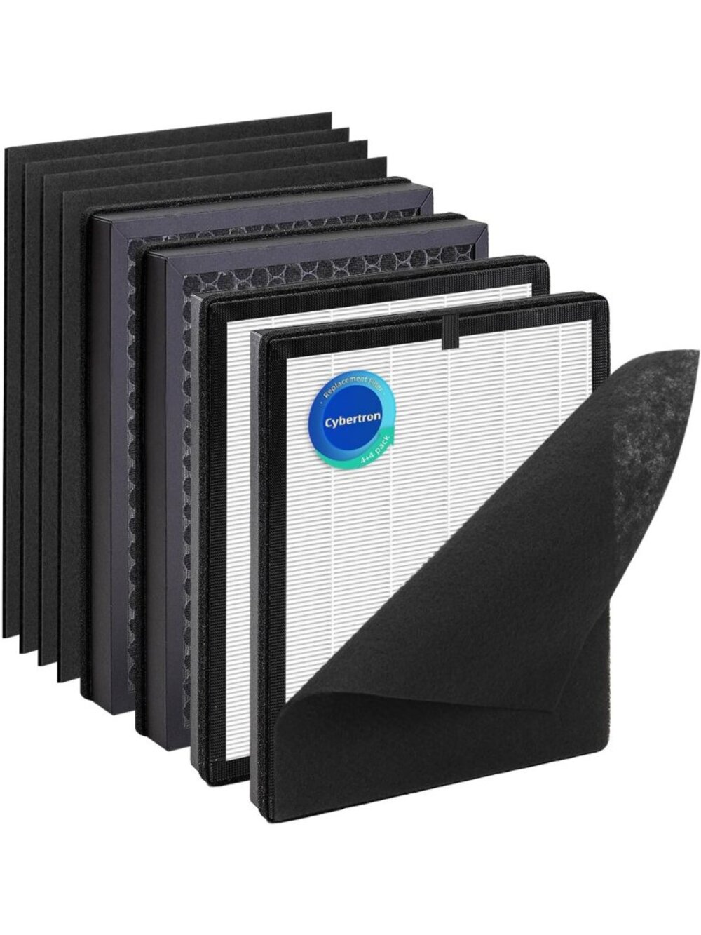 8-Pack Replacement Air Purifier Filters for Clean Air & Allergens Removal